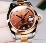 Swiss Quality Copy Rolex Datejust II Brown with Diamonds Citizen 8215 Watch